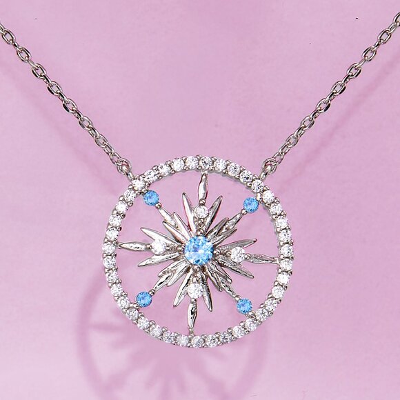 Snowflake Gemstone Necklace - Charmed Aroma Winter Holiday / Christmas - Picture 4 of 4